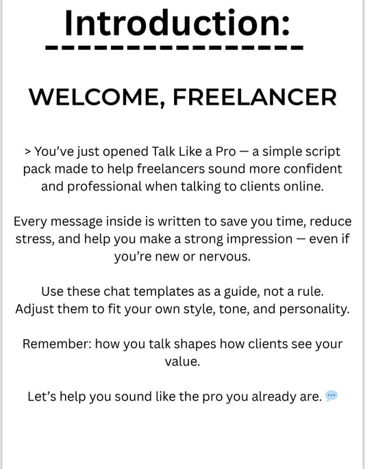 Talk Like a Pro~ A guider for freelancers during client communication